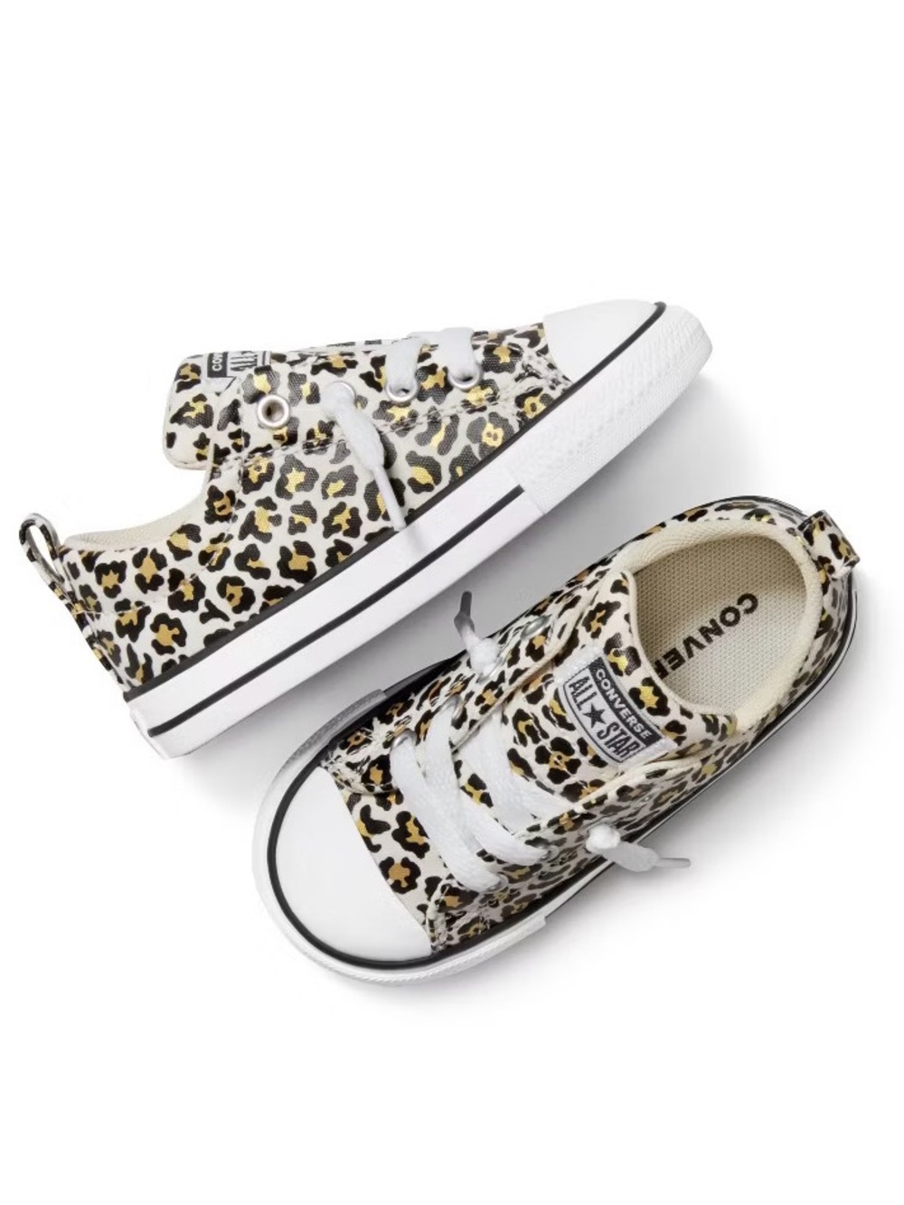 Converse Toddler Street Low Slip-On Cheetah Sneakers Size 10